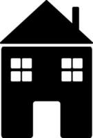 huis teken of symbool in vlak stijl. vector
