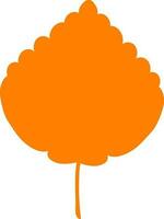 vlak stijl oranje mooi bloem Aan wit achtergrond. vector