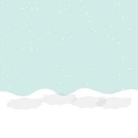 illustratie van winter landschap met sneeuwval. vector