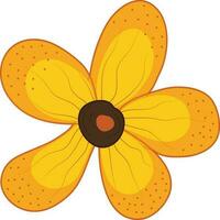 geel bloem illustratie in vlak stijl. vector