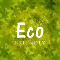 eco vriendelijk concept met herfst bladeren achtergrond. vector