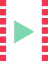 film film strip in vlak illustratie. vector