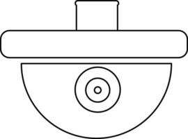 zwart lijn kunst veiligheid cctv camera. vector