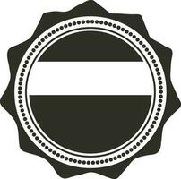 vlak stijl sticker, label icoon in zwart en wit kleur. vector