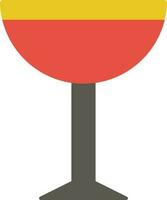 vlak illustratie van een cocktail glas. vector