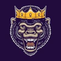 koning gorilla vectorillustraties vector