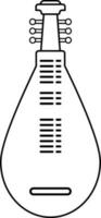 icoon van shanisen en biwa voor muziek- instrument. vector