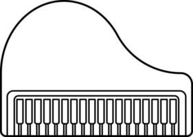 piano icoon voor muziek- concept in hartinfarct. vector