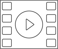 kort film icoon in bioscoop in geïsoleerd. vector