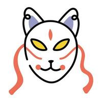 modieus kitsune masker vector