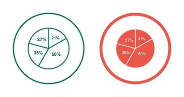 cirkeldiagram vector pictogram