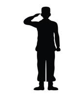 officier militaire silhouet geïsoleerde pictogram vector