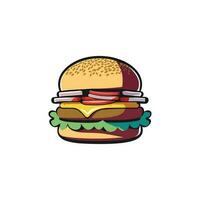 een mooi hoor hamburger vector