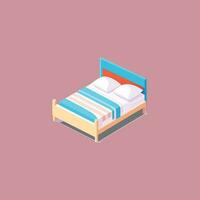 bed vector isometrische visie.