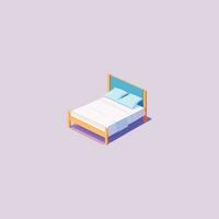 bed vector isometrische visie.