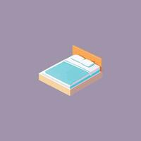 bed vector isometrische visie.