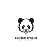 panda logo vector icoon sjabloon silhouet van panda