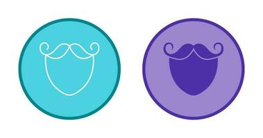 baard en snor vector icoon