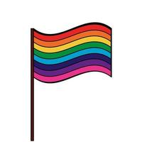 vlag homo met regenboogkleuren pictogram vector