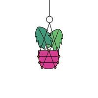 hangende plant in pot vector ontwerp