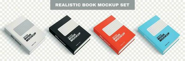 realistisch boeken ontwerp reeks vector