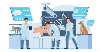 laboratorium experimenten Aan dieren illustratie vector