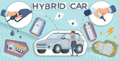 hybride auto collage vector