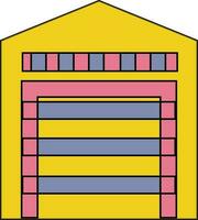 illustratie van een magazijn icoon of symbool. vector