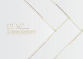 luxe wit en goud metallic overlappend vormontwerp met ruimte voor tekst vector
