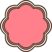 roze en bruin blanco sticker of label. vector