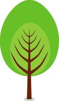 vlak illustratie van groen boom. vector
