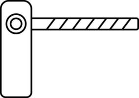 lijn kunst illustratie van weg barrière. vector