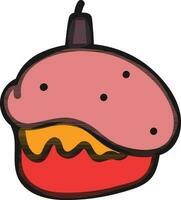 illustratie van een hamburger. vector