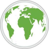 wit en groen aarde wereldbol. vector