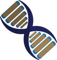 illustratie van een dna in vlak stijl. vector