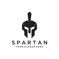 gemakkelijk Grieks spartaans krijger helm logo sjabloon ontwerp, met creatief idee. vector