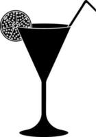 citroen plak versierd cocktail glas. vector
