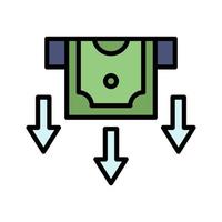 geld afhalen pictogram vector