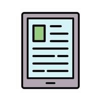 artikel over tabletpictogram vector