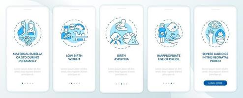 erfelijke gehoorstoornis onboarding mobiele app-paginascherm met concepten vector