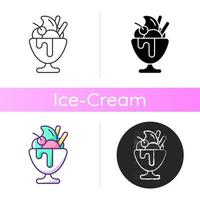 bevroren yoghurt pictogram vector