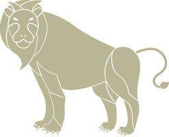 dierenriem teken van Leo in leeuw lichaam van geïsoleerd. vector