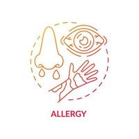 allergie concept pictogram vector