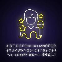 k pop neon licht pictogram vector