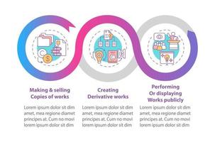 unieke auteursrechten vector infographic sjabloon