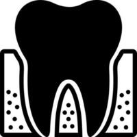 solide icoon voor parodontologie vector