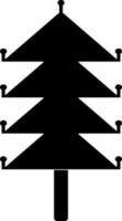 silhouet stijl van boom icoon voor nieuw jaar concept. vector