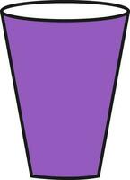illustratie van drinken glas icoon in paars en wit kleur. vector