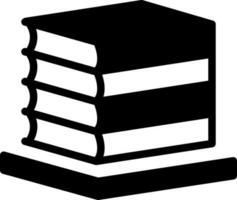 solide icoon voor boeken vector