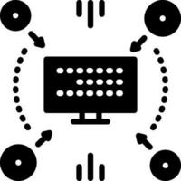 solide icoon voor compileren vector